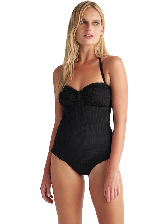Strapless One-Piece Swimsuit Black