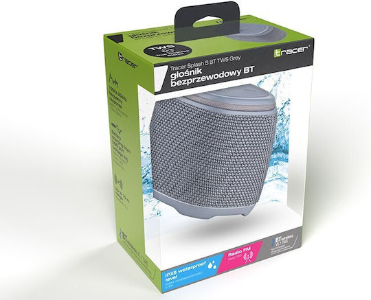 Splash Ηχείο Bluetooth 5W με Ραδιόφωνο και Διάρκεια Μπαταρίας έως 6 ώρες Γκρι