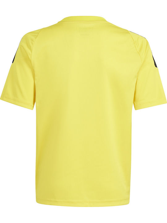 Kids' Shirt Short Sleeve Yellow Tiro 24