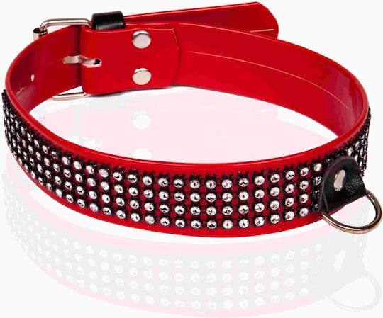 Wiazania-whips Lacquer Women's Cowl Crystals Red 3cm