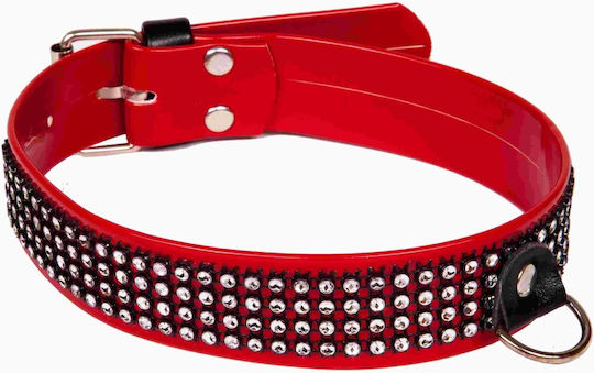 Wiazania-whips Lacquer Women's Cowl Crystals Red 3cm