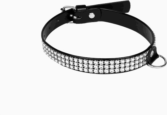 Wiazania-Peitschen Lack Frauen Abdeckung Kristalle Schwarz 2cm