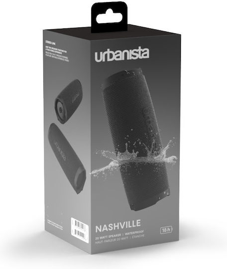 Urbanista Nashville Impermeabil Boxă Bluetooth 20W cu Durată de Baterie până la 18 ore Negru