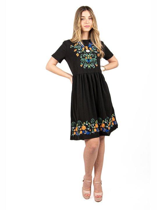 Ellen Midi Dress with Embroideries