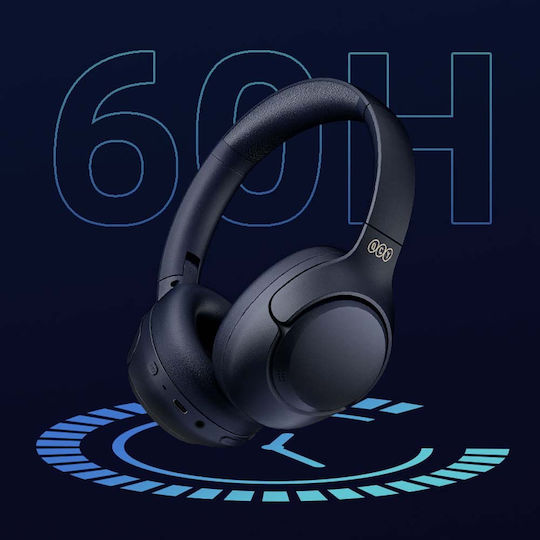 QCY H3 Wireless / Wired Over Ear Headphones with 70 hours of Operation Blue