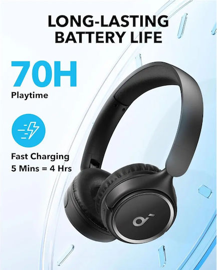 Soundcore by Anker H30i Bluetooth Wireless On Ear Headphones with 70 hours of Operation and Quick Charge Black