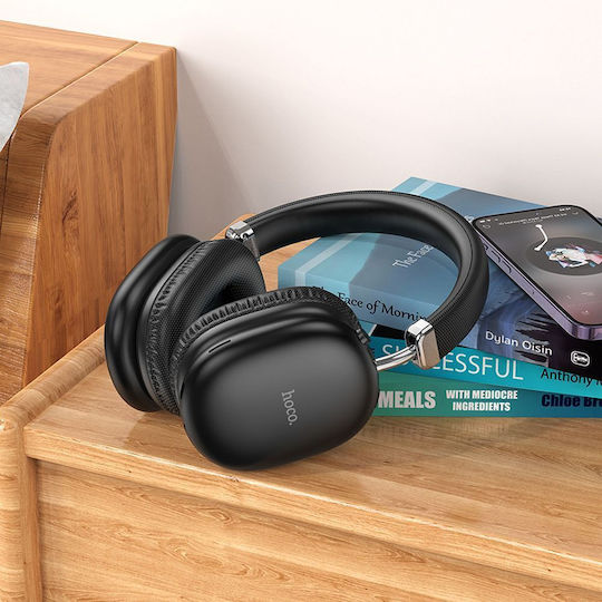 Hoco W35 Max Joy Ασύρματα / Ενσύρματα Over Ear Ακουστικά με 90 ώρες Λειτουργίας Μαύρα
