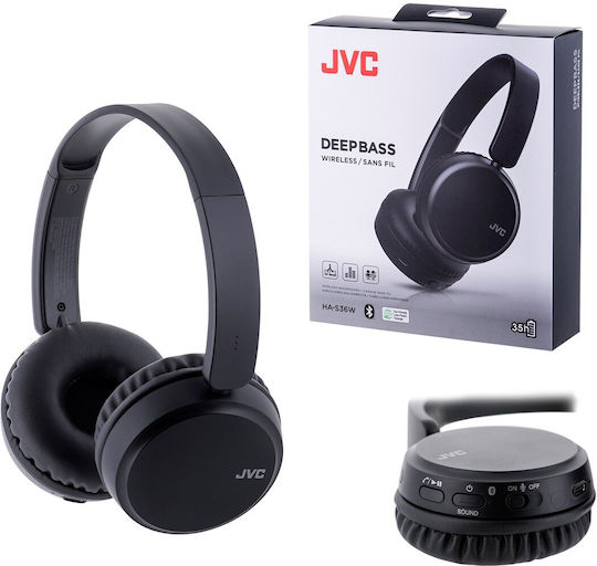 JVC HA-S36W Безжични / Жични On Ear Слушалки с 35 часа Работа Черни