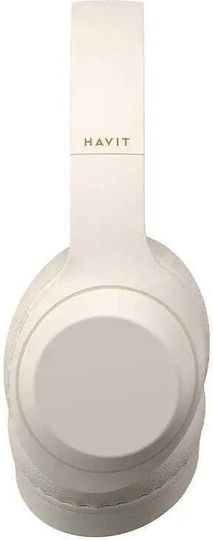 Havit H628BT Wireless / Wired Over Ear Headphones with Radio with 9 hours of Operation and Quick Charge Beige