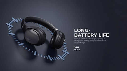 Havit H630BT Ασύρματα / Ενσύρματα Over Ear Ακουστικά με Ραδιόφωνο με 36 ώρες Λειτουργίας Μαύρα