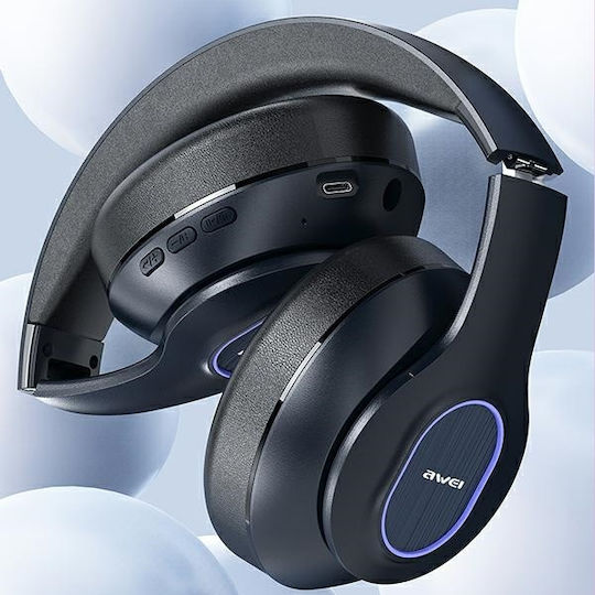 Awei A100BL Bluetooth Wireless Over Ear Headphones with Radio with 12 hours of Operation Black