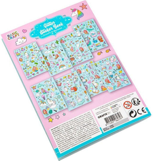Grafix Stickerbuch Glitter A5 8 Blatt