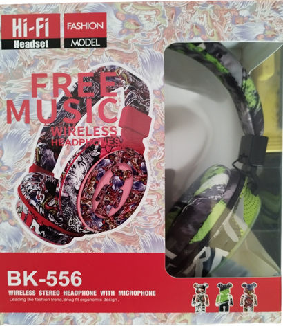 BK-556 Безжични Bluetooth Over Ear Слушалки с 10 часа Работа Червени