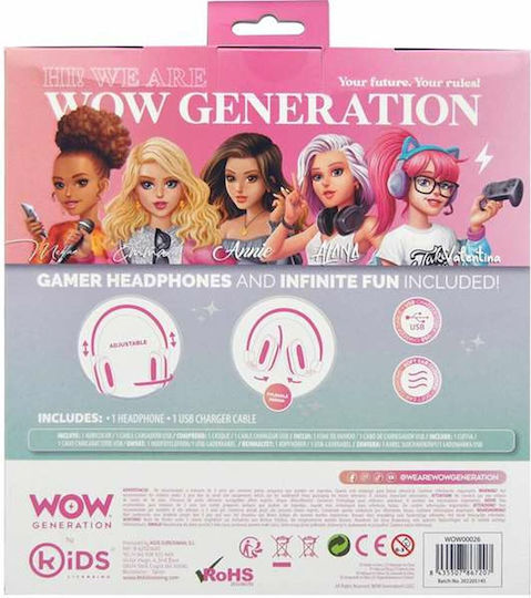 WOW Generation WOW00026 Wireless On Ear Multimedia Headphone with Microphone Bluetooth Multicolour