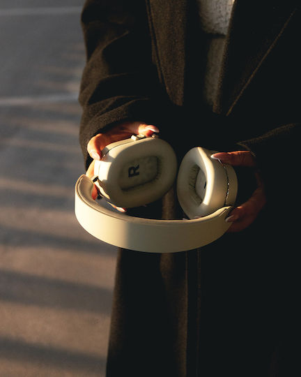 Mondo M1003 Wireless / Wired Over Ear Headphones with 45 hours of Operation and Quick Charge Greige