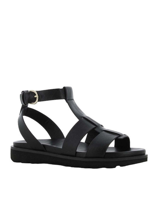 Women's Flat Sandals Anatomic with Strap in Tabac Brown Color