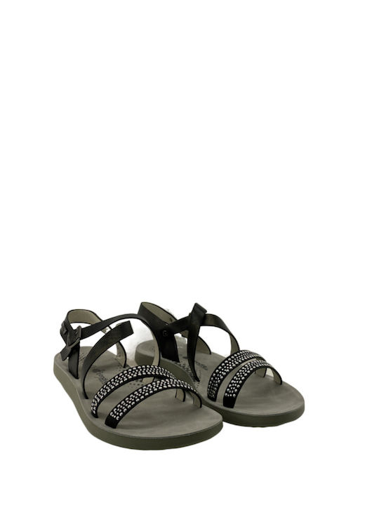 Blondie Damen Flache Sandalen in Schwarz Farbe