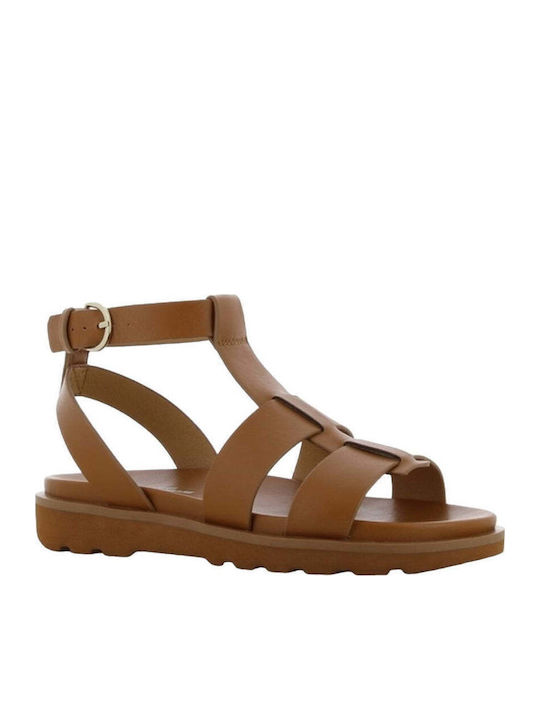 Women's Flat Sandals Anatomic with Strap in Black Color