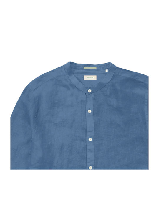 Rebase Leinen Hemd Stone Blue