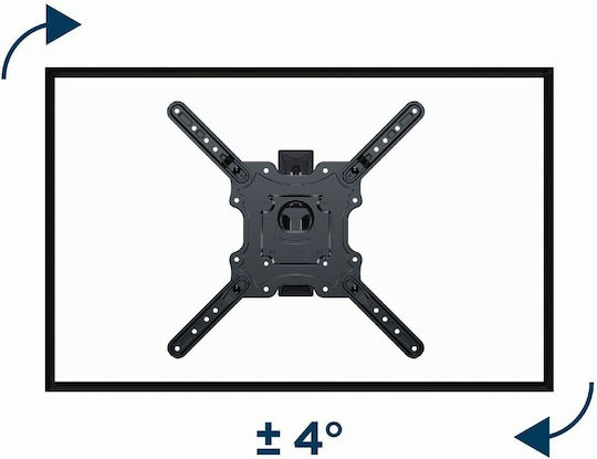 Gembird WM-55ST-01 WM-55ST-01 Стойка за телевизор Стенен с рамо до 55" и 32кг Черен