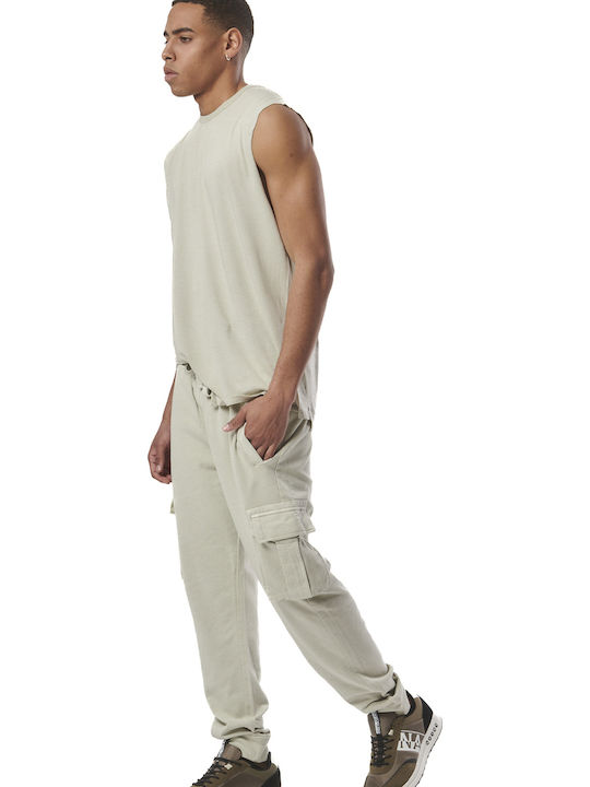Cargo-Hose Jogginghose mit Gummizug Gray