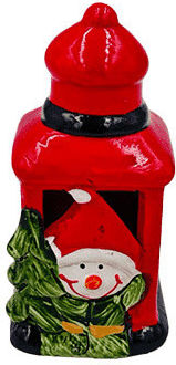 Beleuchtet Weihnachtliche Keramisch Figur SNowman Höhe 8cm