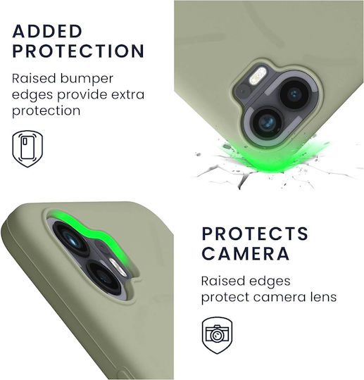 KWmobile Soft Flexible Rubber Umschlag Rückseite Silikon Grün (Nothing Phone 2)