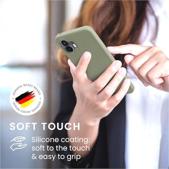 KWmobile Soft Flexible Rubber Umschlag Rückseite Silikon Grün (Nothing Phone 2)