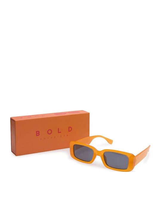 Contacta Women's Sunglasses with Orange Plastic Frame and Gray Polarized Lens