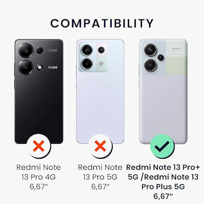 KWmobile Soft Flexible Rubber Back Cover Σιλικόνης Μπλε (Redmi Note 13 Pro+)