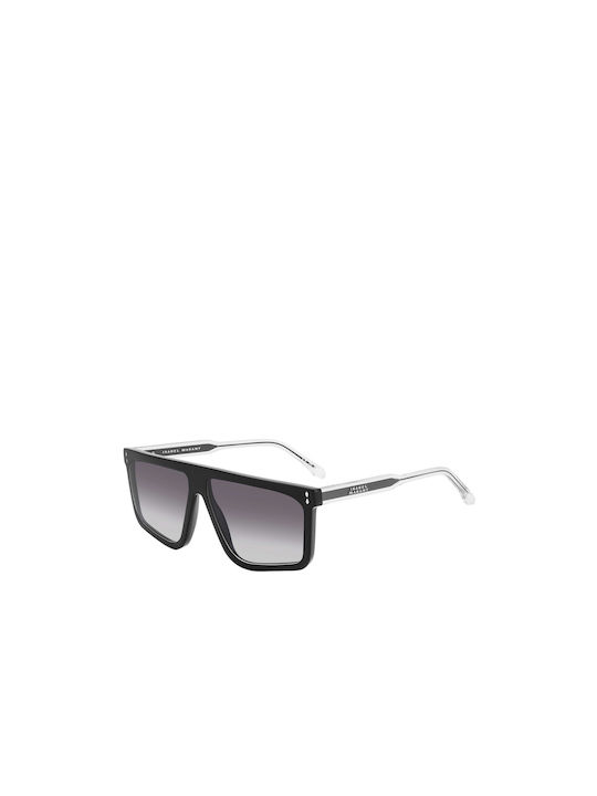 Isabel Marant Sunglasses with Black Plastic Frame and Black Gradient Lens