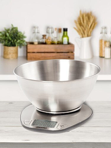 Adler Ψηφιακή Ζυγαριά Κουζίνας με Κάδο έως 5kg Γκρι