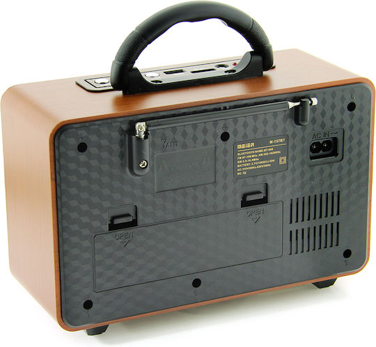 Meier M-157BT Retro Επιτραπέζιο Ραδιόφωνο Επαναφορτιζόμενο με USB Γκρι