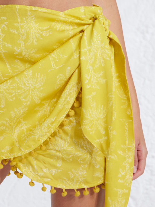 Noidinotte Women's Skirt Beachwear in Yellow color