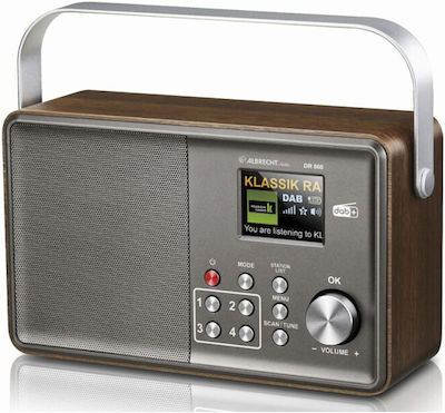 Albrecht DR 860 Portable Radio Battery DAB+ Brown