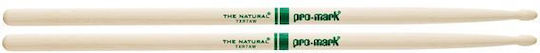 Promark 7A Classic Natural Hickory Drumstick with Wooden Oval Head Tip