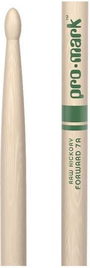Promark Hickory Drumsticks Drums Classic Natural 7A with Tip Shape Oval Tip
