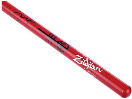 Zildjian Hickory Drumsticks Drums Signature Josh Dun Wood 5A with Tip Shape Oval in Red Color