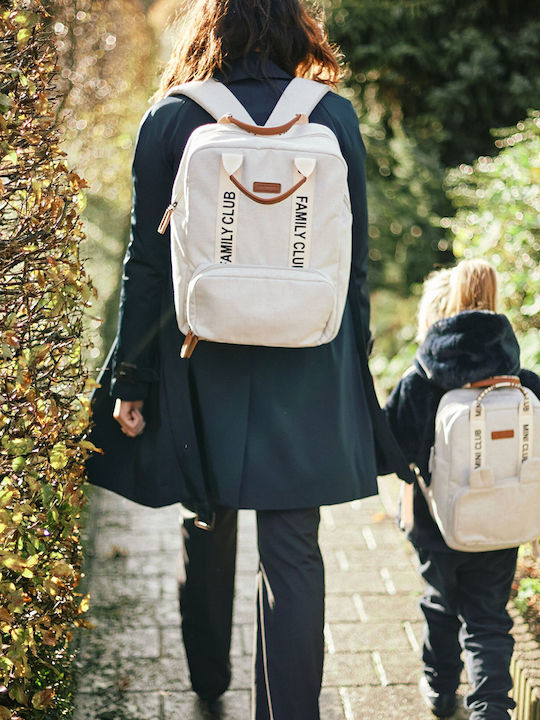 Childhome Σχολική Τσάντα Πλάτης Δημοτικού Λευκή