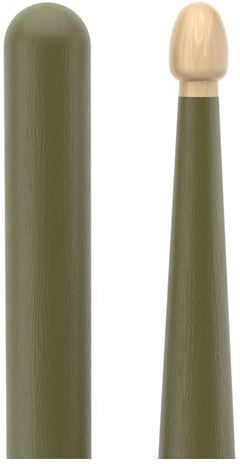 Promark Hickory Drumsticks Drums 5A with Tip Shape Acorn in Green Color