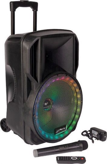 Party Караоке система с Безжичен Микрофон и Светлинни Ефекти 15RGB Черен