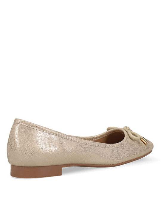 Damen Ballerinas Gold