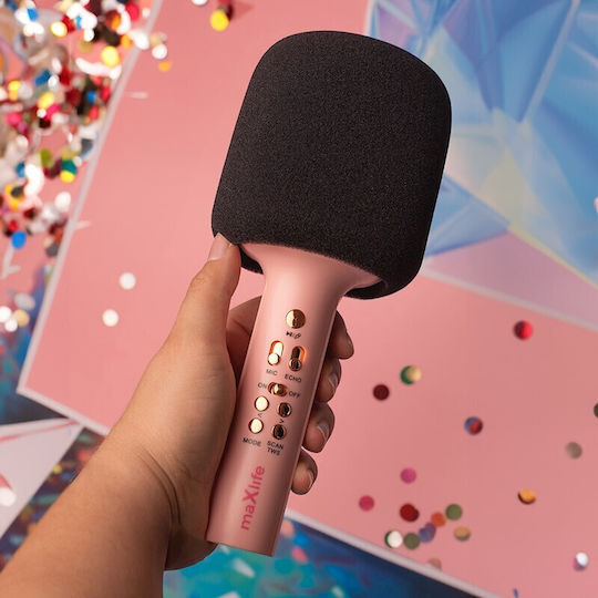Maxlife Μικρόφωνο Karaoke Ασύρματο MXBM-600 Ροζ