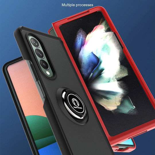 Samsung Galaxy Z Fold3 5g Q Shadow 1 Series Tpu + Pc Holder Phone Case Black