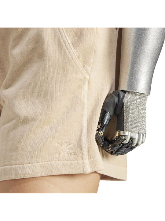 Damen Terry Aktivbekleidung Shorts Beige