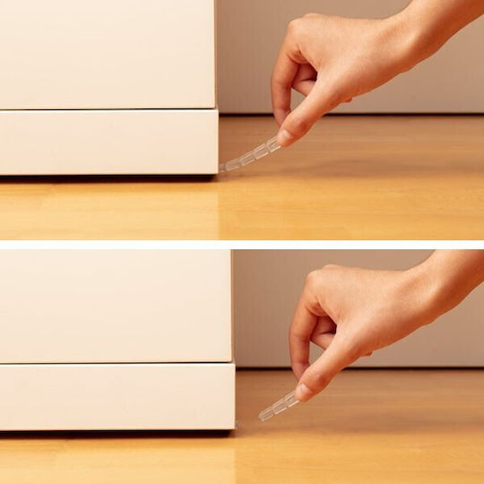 Wedge Plastic Door Stopper Transparent 4pcs