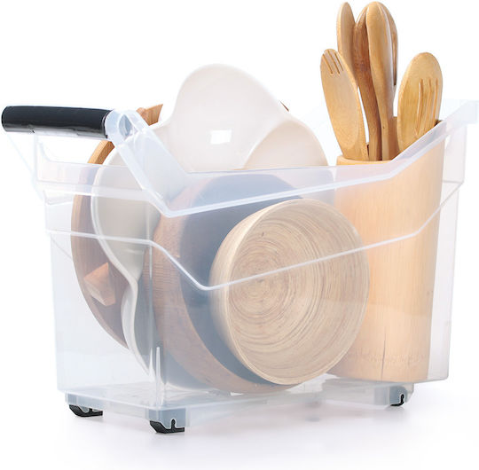 Prosperplast Plastic Storage Box with Lid Transparent 14lt