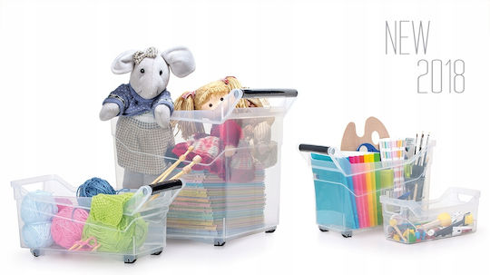 Prosperplast Plastic Storage Box with Lid Transparent 14lt