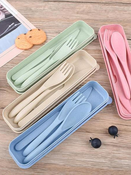 Cutlery Set with Case 3x22x6cm Cocktail 4 Colors