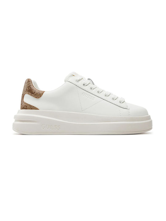 Guess Elbina Sneakers Wbeib / White Beige Brown